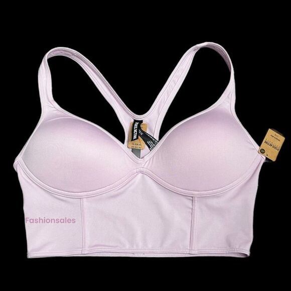 Victorias Secret Pink Active Ultímate Push up Padded Corset Sports Bra Lavender - Picture 1 of 4